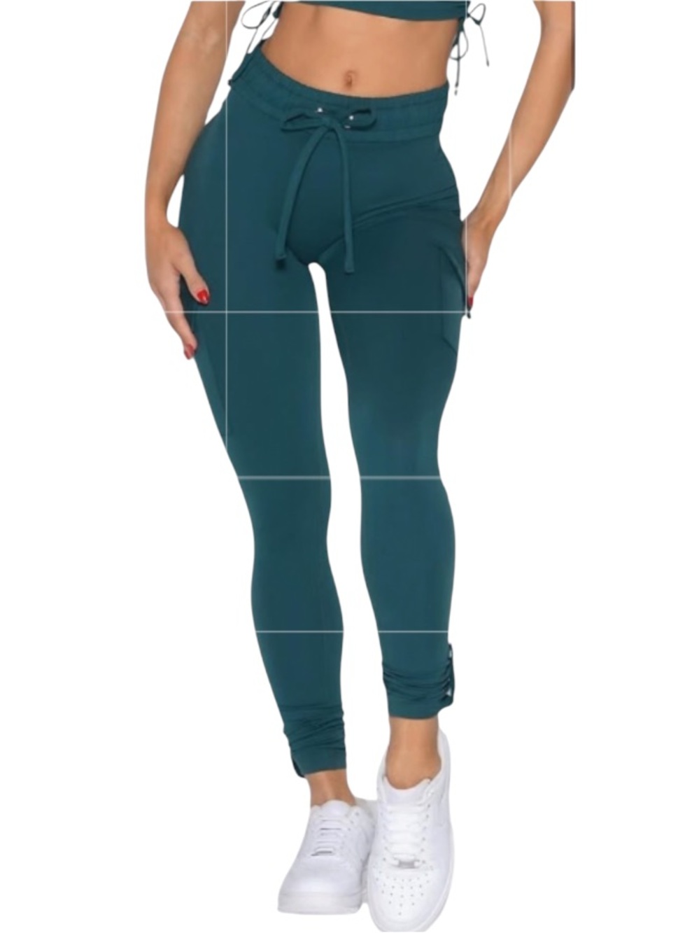 NWT Bombshell Sportswear Cargo Edge Leggings Green Size Small